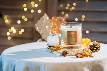 Perfumed Natural Candle 280 gr 9.88 oz Orange Cinnamon